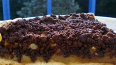 Tarte aux pommes aux spéculoos et crumble au chocolat