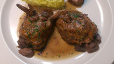 Râble de lapin aux cèpes farcis