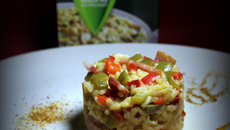 Risotto euskal au jambon kintoa, poivron et Ossau-Iraty