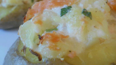 Pommes de terre farcies au saumon fumé