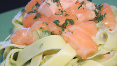 Tagliatelles aux deux saumons