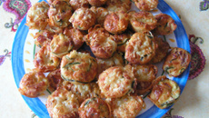 Cake à la courgette, lardon et fromage de chèvre