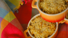 Crumble de poivrons à la réduction de vinaigre de Xéres