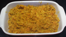 Fondue de poireaux et de carottes au lait de coco