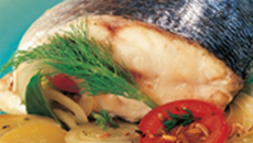 Daurade royale au four et petits légumes