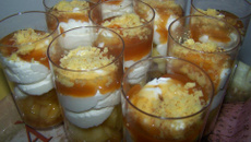 Verrine pommes caramel et chantilly