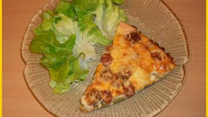 Quiche aux merguez, courgettes et cumin