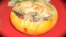 Navets "boules d'or" farcis aux champignons