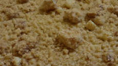 Strussel de sandre cuit sous la peau