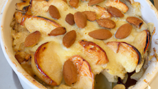 Gratin de pommes reinettes aux amandes maison
