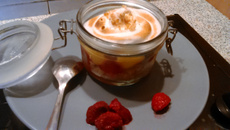 Tartes citron-framboise en bocaux