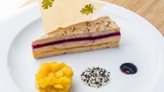Millefeuille de Foie gras, Mangue & Betterave