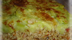 Gratin de blé aux tomates, courgettes et parmesan