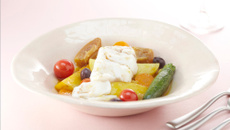 Cabillaud Skrei de Norvège aux épices douces et tajine de légumes d'été