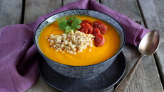 Soupe de potimarron au quinoa et chorizo