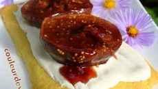 Sablés de figues rôties et crème balsamique