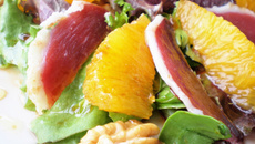 Salade à l'orange et jambon de canard