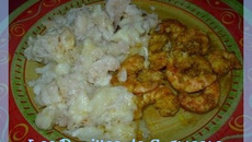 Crevettes curry cardamome et son gratin de chou-fleur