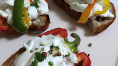Toasts poivrons chèvre