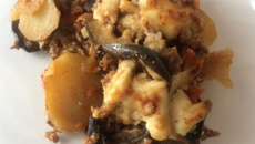Moussaka grecque aubergine et patates douce