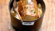 Rôti de porc braisé au lait