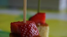 Bouchées au chocolat blanc et aux fraises