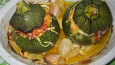 Courgettes rondes farcies et au petit goût de noix de muscade