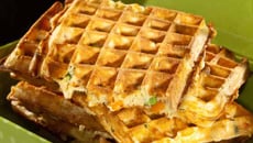 Gaufres de légumes au Comté
