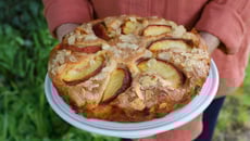 Gâteau aux pêches et ricotta