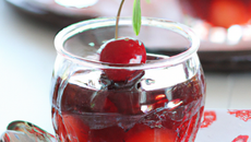 Verrines de cerises confites