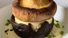 Souflé aux cépes et au fromage de chèvre