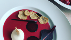 Gaspacho de betterave et quenelles douceur caprine