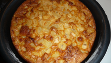 Moelleux de poires et pommes pochée au sirop d'érable