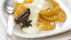 Clémentines de Corse au sirop épicé, sabayon au Floc de Gascogne blanc