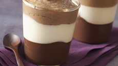 Verrine aux trois chocolats