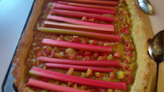 Tarte vergeoise à la rhubarbe