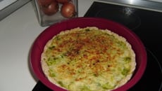 Tarte aux poireaux au micro-ondes