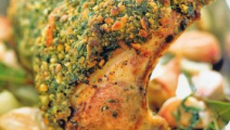 Carré d'agneau en robe verte !