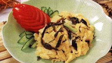 Omelette au thé vert