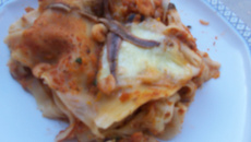 Lasagnes de fruits de mer et mozzarella