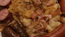 Cassolette  de Choucroute  & saucisses de Montbéliard