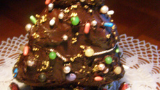 Sapin de Noël au chocolat noir