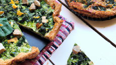 Tarte aux épinards et poulet
