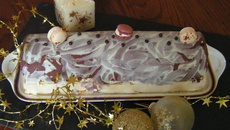 Bûche chocolat, café et vanille de Tahiti