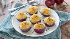 Oignons gratinés au parmesan