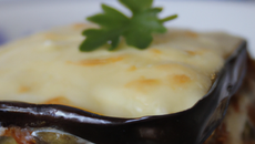 Lasagnes aux aubergines et cottage cheese