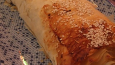 Strudel au potiron, châtaigne et poulet