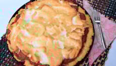 Tarte rhubarbe et meringue