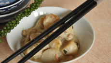 Curry vert aux boulettes de poisson