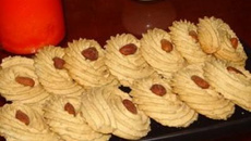 Biscuit en forme d'escargot au kaki